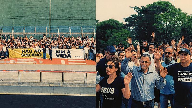 Cristãos oram em oito pontos diferentes de Tubarão (Foto: Reprodução)