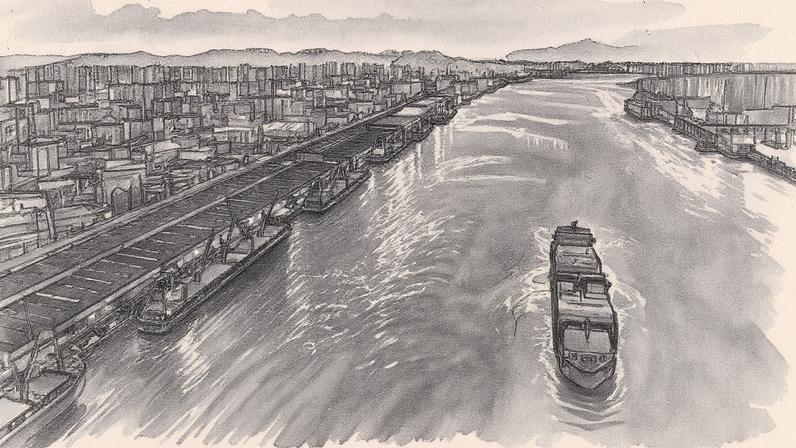 Navios atracados no porto de Santos durante a noite (Foto: Reprodução)