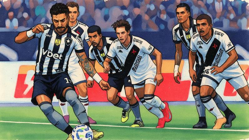 Alex Telles executa um pênalti durante a disputa contra o Vasco (Foto: Reprodução)