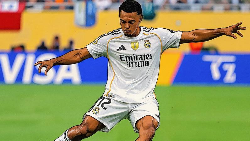 Lateral-direito do Real Madrid em campo (Foto: Reprodução)