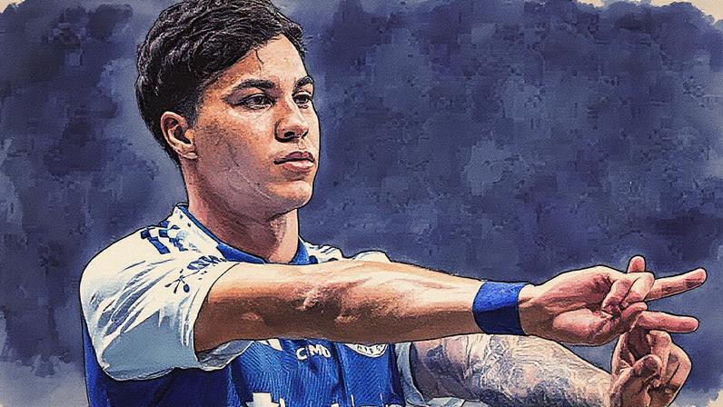 Kaio Jorge comemora gol contra o Atlético-MG pela Copa do Brasil (Foto: Reprodução)