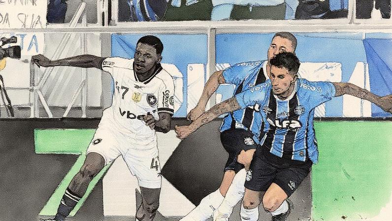 Botafogo e Grêmio empatam em jogo atrasado da 16ª rodada do Brasileirão (Foto: Reprodução)