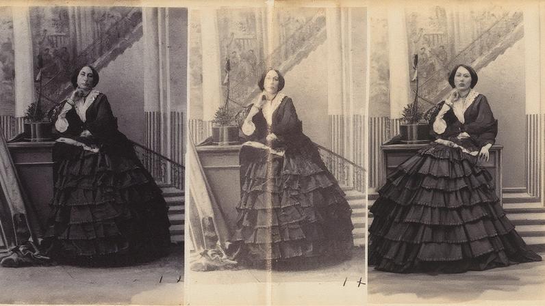 Retrato de Lady Charlotte Schreiber em uma impressão de albumina de 1861 (Foto: Reprodução)
