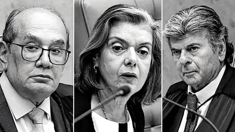 Ministros do STF Gilmar Mendes, Cármen Lúcia e Luiz Fux em evento (Foto: Reprodução)