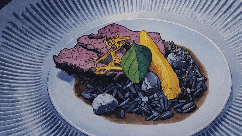 Prato de magret de pato acompanhado de risoni com molho de laranja (Foto: Reprodução)