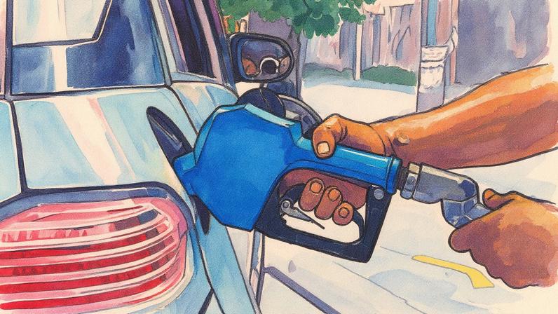 Abastecimento de automóvel com consumidor observando preços e promoções (Foto: Reprodução)