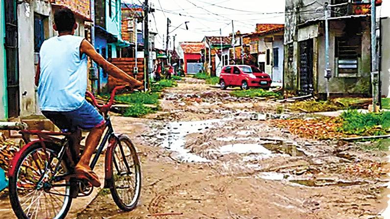 Comunidade em Belém, capital do Pará, com baixos índices de saneamento (Foto: Reprodução)