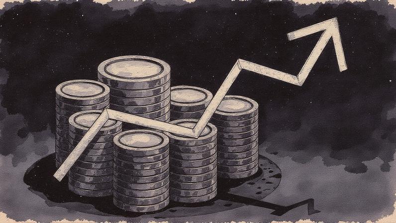 Moeda de ouro com gráfico, representando o conceito de investimento (Foto: Reprodução)