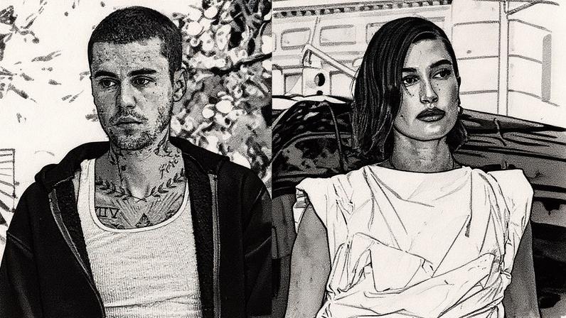 Bieber exibe novo visual barbudo, enquanto Hailey usa look atrevido em festa (Foto: Reprodução)