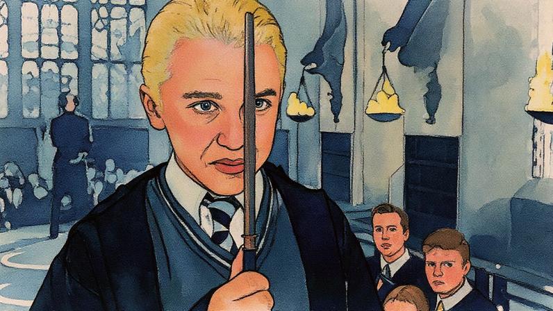 Tom Felton como Draco Malfoy em cena do filme 'Harry Potter' (Foto: Reprodução)