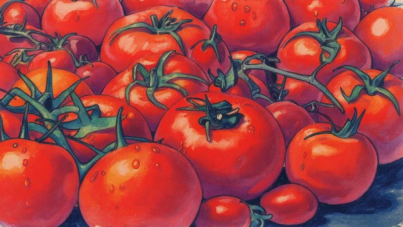 Tomate em um fundo neutro (Foto: Reprodução)