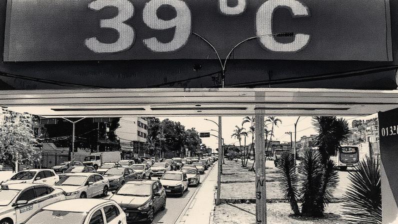 Rio atinge Nível de Calor 1 com termômetros marcando 39,9 graus na Vila Militar (Foto: Reprodução)