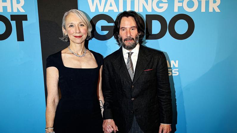 Keanu Reeves and his longtime girlfriend, Alexandra Grant, held hands at his Broadway debut on Sunday. WireImage