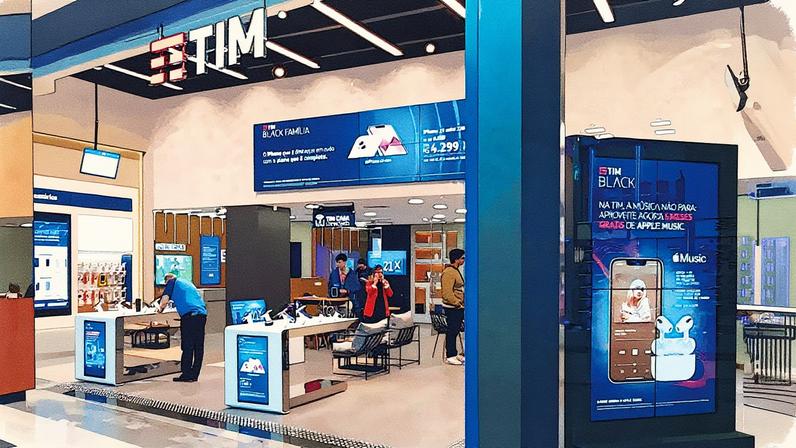 Loja da TIM oferece benefícios flexíveis para funcionários (Foto: Reprodução)