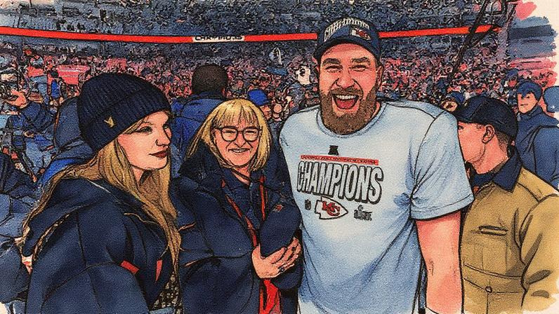 Donna Kelce expressa desejo por netos, enquanto Jason Kelce menciona que ela tem pressionado Travis Kelce sobre o assunto (Foto: Reprodução)