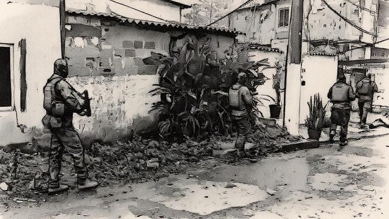 Agentes do COE em operação na Gardênia Azul (Foto: Reprodução)