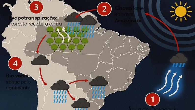 Como nascem os rios voadores (Foto: Reprodução)