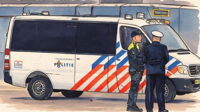 Manifestantes e policiais durante uma protesto a favor de Palestina em Róterdam (Países Baixos) (Foto: Reprodução)