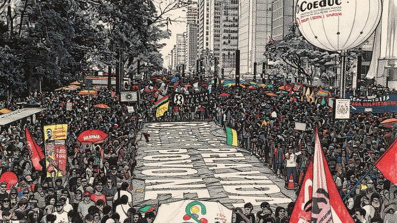 Ato contra PEC da Blindagem e PL da Anistia na Avenida Paulista, em São Paulo (Foto: Reprodução)