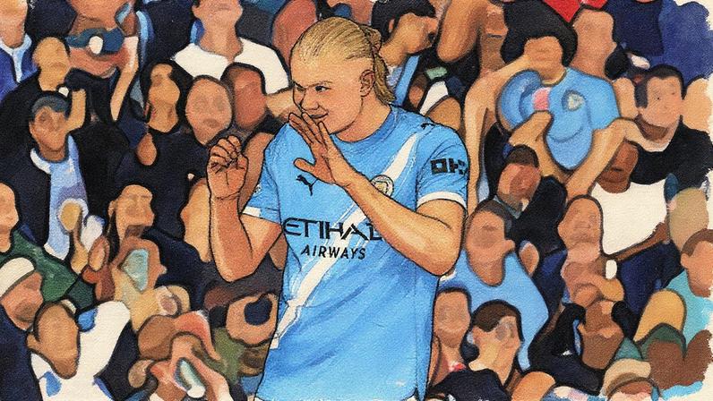 Haaland marcou 50 gols na Liga dos Campeões em 49 jogos (Foto: Reprodução)