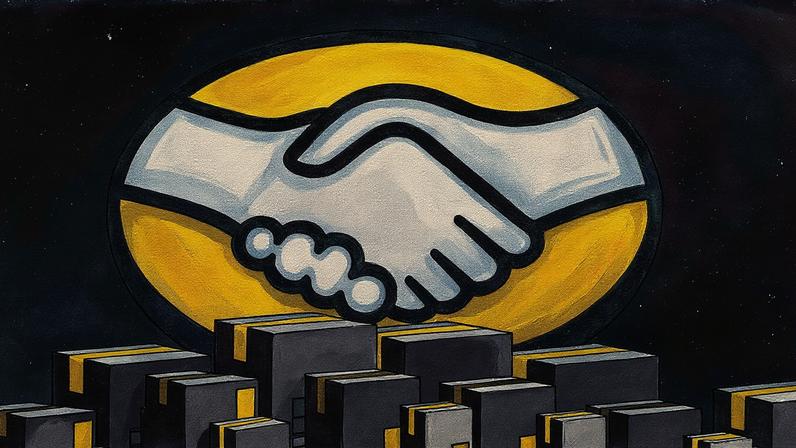 Logo do Mercado Livre em montagem com elementos do Canva (Foto: Reprodução)