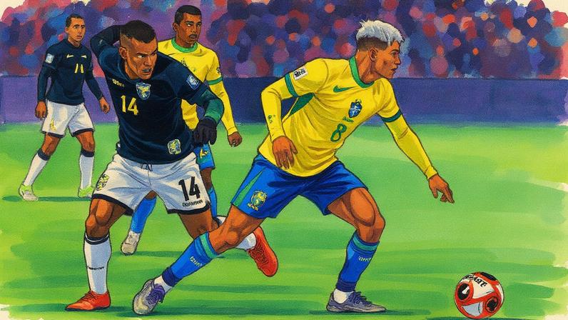 Bruno Guimarães cometeu pênalti que resultou no gol da vitória da Bolívia sobre o Brasil (Foto: Reprodução)