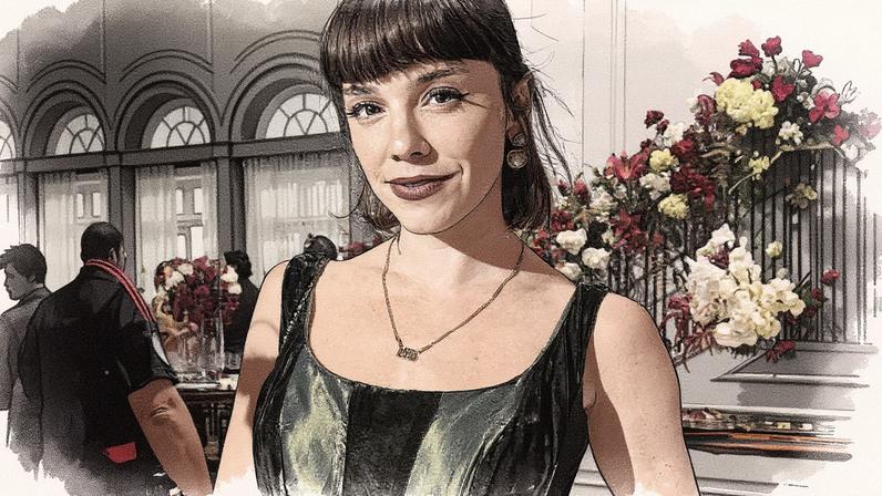 Alice Wegmann nos bastidores da produção 'Vale tudo' (Foto: Reprodução)