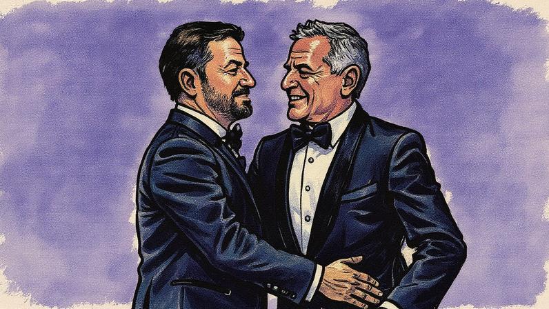 Jimmy Kimmel e Bob Iger posam juntos em um evento em 2018 (Foto: Reprodução)