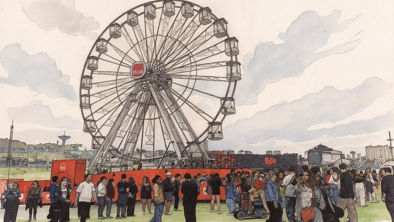 Roda gigante no The Town (Foto: Reprodução)