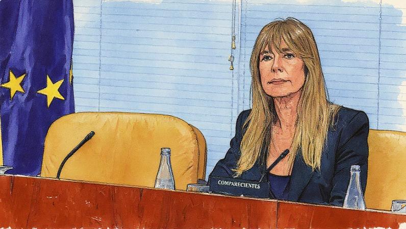 Begoña Gómez durante sua apresentação na Assembleia de Madrid em novembro de 2024 (Foto: Reprodução)