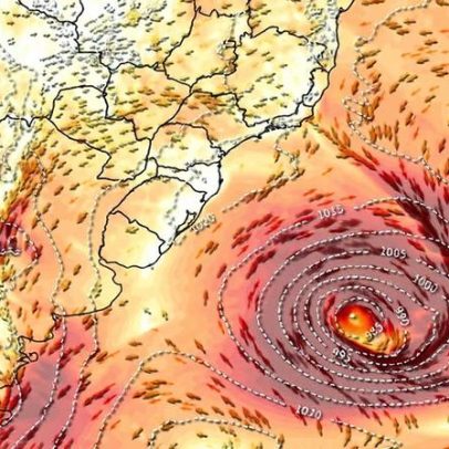 Ciclone extratropical e frente fria se formam no Sul do Brasil e Paraguai