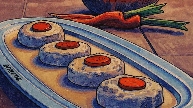 Bolinho de peixe fresco cozido em caldo de peixe (Foto: Reprodução)