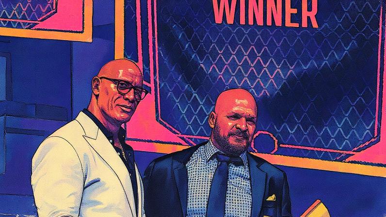 Dwayne Johnson e Mark Kerr posam juntos em uma imagem (Foto: Reprodução)