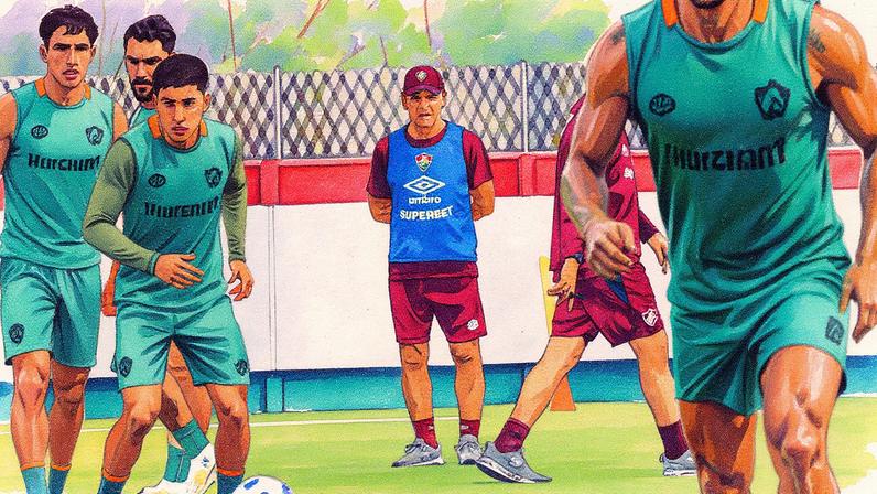 Renato Gaúcho testa equipe alternativa durante os treinamentos (Foto: Reprodução)