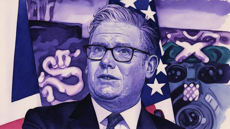 Primeiro-ministro britânico, Keir Starmer, durante entrevista coletiva em Aylesbury (Foto: Reprodução)