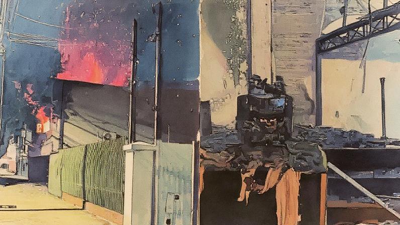 Igreja ADS de Cascavel completamente destruída pelo fogo (Foto: Reprodução)