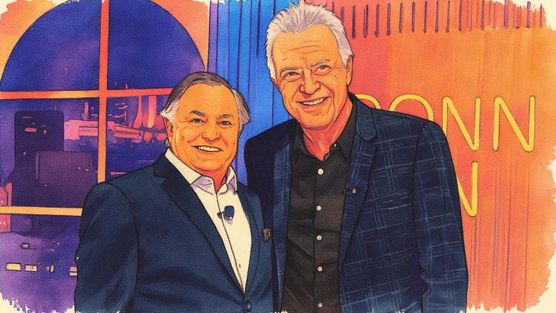 Pedro Bial grava programa de Ronnie Von na RedeTV! (Foto: Reprodução)