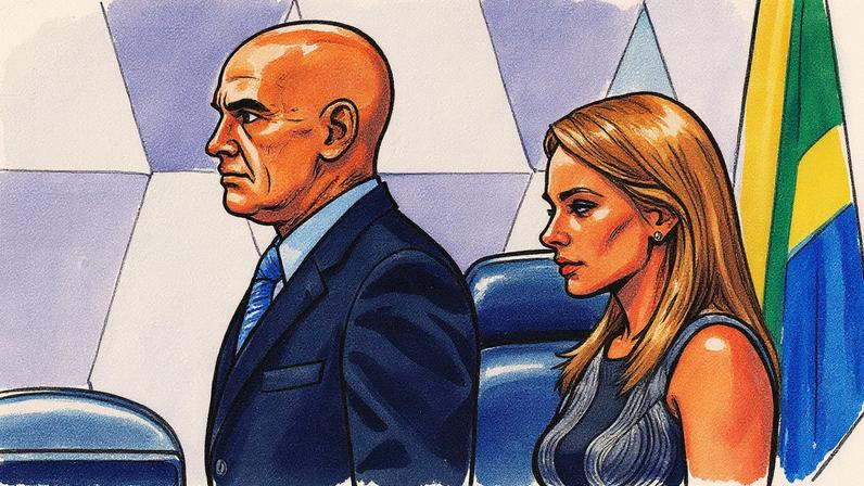 Viviane de Moraes acompanha o ministro Alexandre de Moraes em evento em 2017 (Foto: Reprodução)