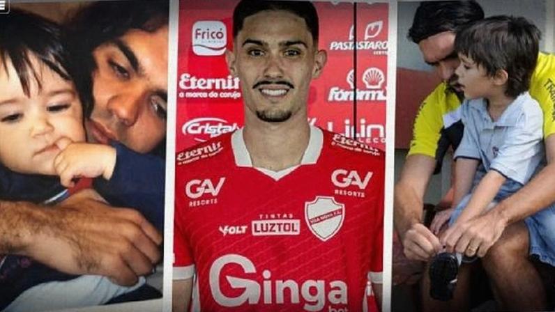 Enzo, filho de Fernandão, faz sua estreia pelo Vila Nova, destacando-se apesar da idolatria do pai no Goiás (Foto: Reprodução)