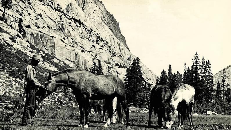 Everett Ruess posa ao lado de alguns cavalos em uma imagem sem data (Foto: Reprodução)