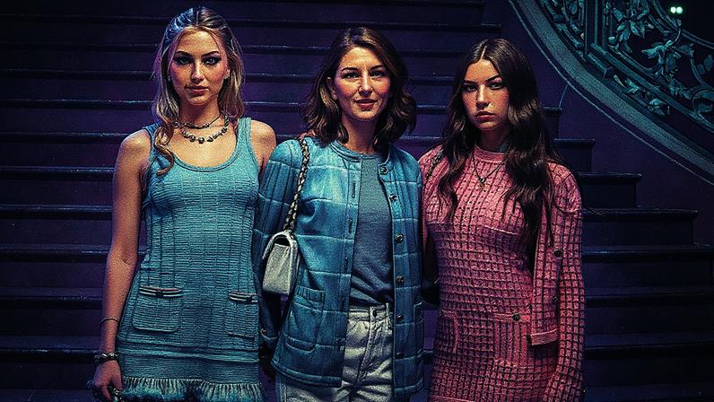 Romy Croquet Mars, Sofia Coppola e Cosima Croquet Mars assistem ao desfile de alta costura da Chanel em julho deste ano (Foto: Reprodução)