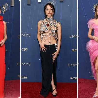 Celebridades desfilam looks deslumbrantes no Emmy 2025, incluindo Jenna Ortega e Selena Gomez
