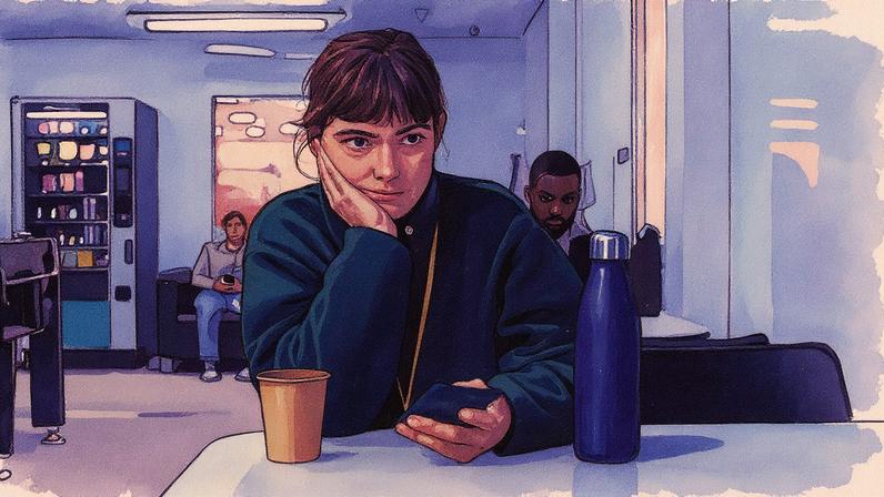 Joana Santos em cena da peça 'On Falling' (Foto: Reprodução)