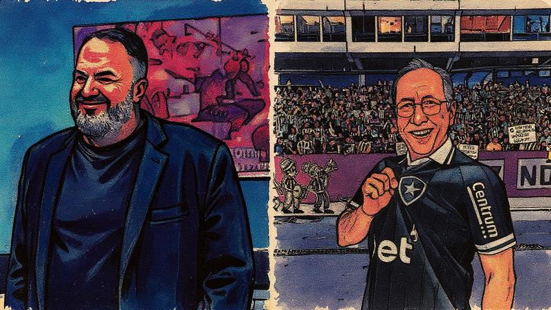 Textor e Marinakis conversam sobre um aporte para a recompra da SAF do Botafogo (Foto: Reprodução)