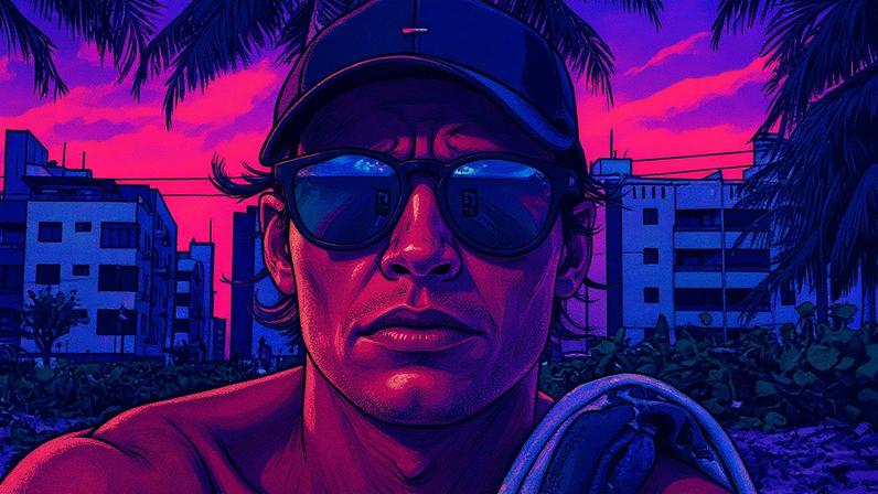 Matheus Rodelo Monteiro Machado em praia de João Pessoa (PB), posando como estudante de medicina (Foto: Reprodução)