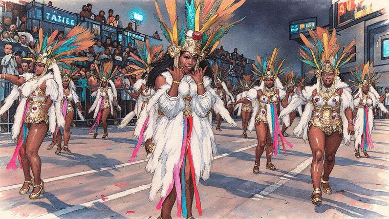 Folia do Viradouro, escola de samba do Grupo Especial de Niterói, desfila em 7 de fevereiro de 2026 (Foto: Reprodução)