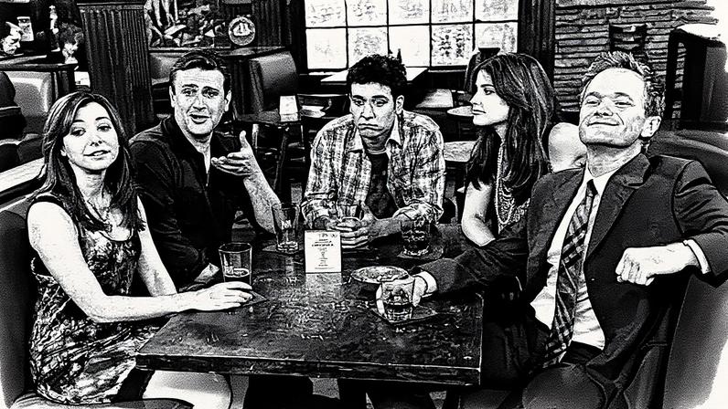 Elenco da série 'How I Met Your Mother' posando para a foto (Foto: Reprodução)