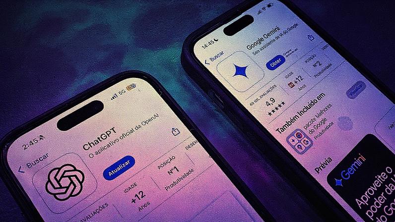 Ferramentas de IA, como Gemini e ChatGPT, são utilizadas em marketing e atendimento ao cliente, mas não em áreas mais sensíveis nas empresas (Foto: Reprodução)