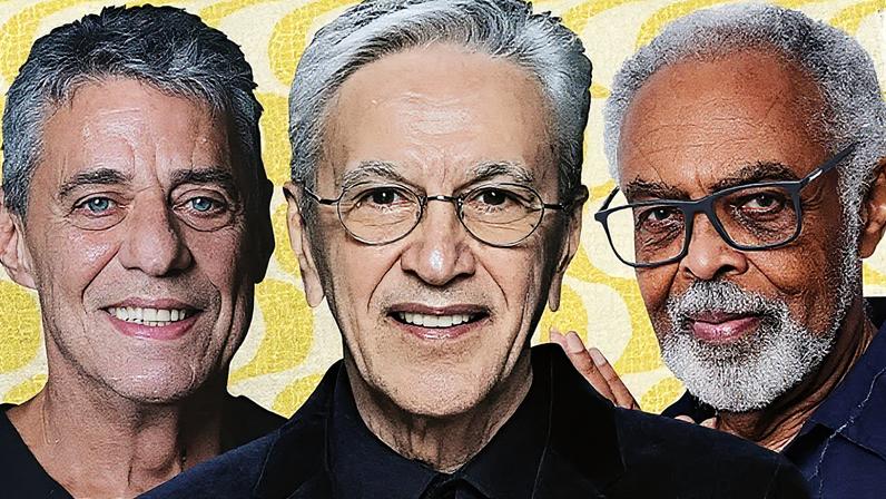Chico Buarque, Caetano Veloso e Gilberto Gil convocam a população para protesto (Foto: Reprodução)