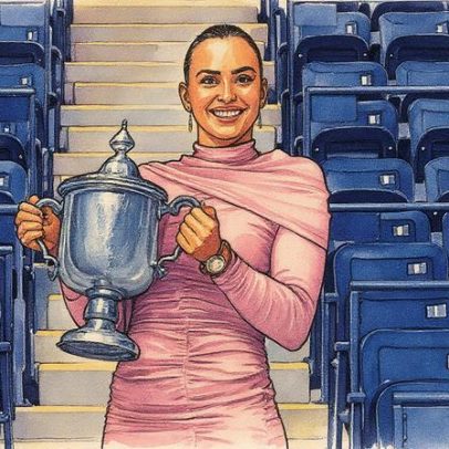 Sabalenka celebra título com festa e banho de champanhe após vitória histórica